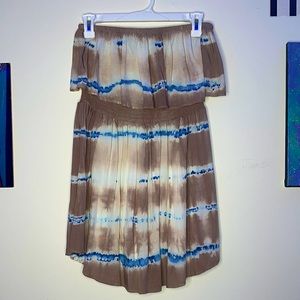 American Eagle Strapless Tie Dye Summer Mini Dress